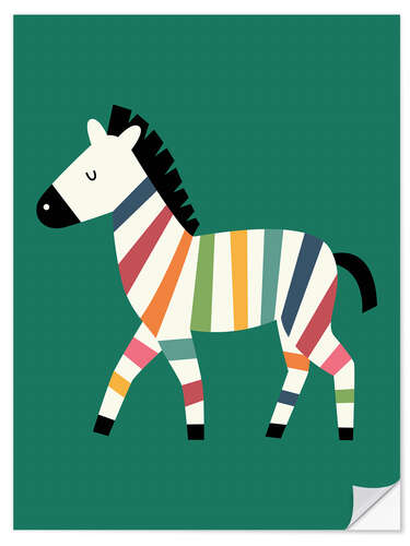Vinilo para la pared Rainbow Zebra