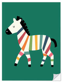 Vinilo para la pared Rainbow Zebra
