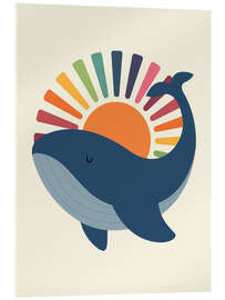 Obraz na szkle akrylowym Whale in the sunshine