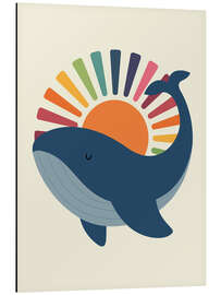 Tableau en aluminium Whale in the sunshine