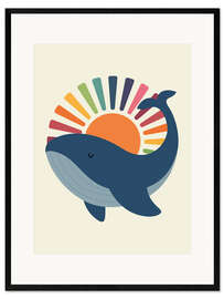 Impression artistique encadrée Whale in the sunshine