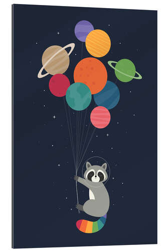 Tableau en plexi-alu Space Raccoon