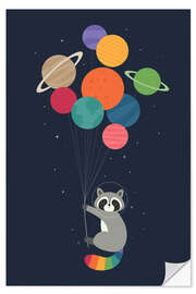 Vinilo para la pared Space Raccoon