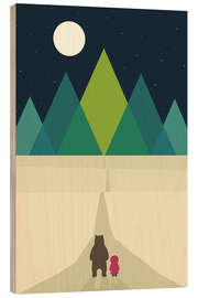 Wood print It's going to be a long Journey - Andy Westface