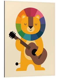 Magnettafel Löwe Gitarrist