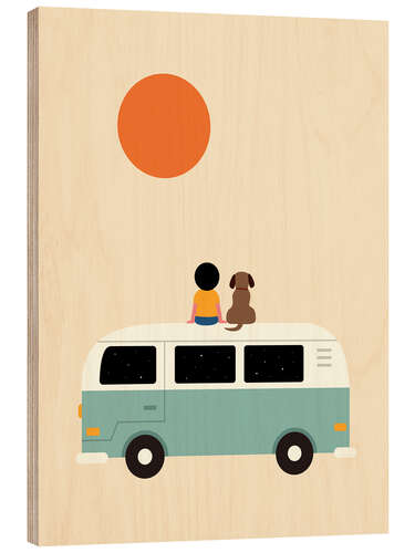 Hout print Slow Down
