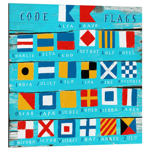 Obraz na aluminium Nautical code flags