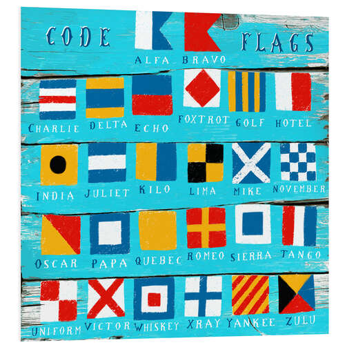 Hartschaumbild Nautisches Flaggenalphabet