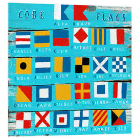 Hartschaumbild Nautisches Flaggenalphabet - Marco Marella
