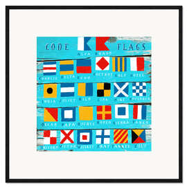 Gerahmter Kunstdruck Nautisches Flaggenalphabet