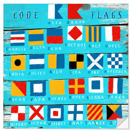 Sticker mural Nautical code flags - Marco Marella