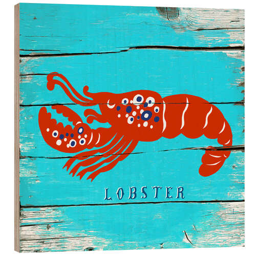 Tableau en bois Red Lobster