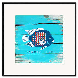Gerahmter Kunstdruck Parrot fish