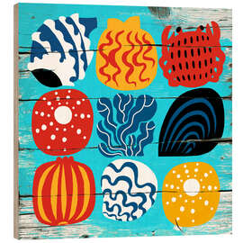 Cuadro de madera Coloured shells - Marco Marella