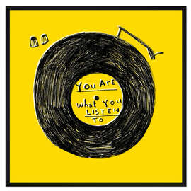 Gerahmter Kunstdruck Disco Days Music Quote