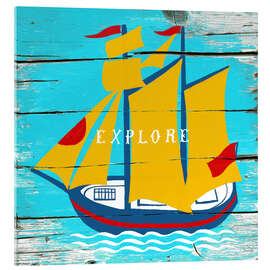 Akrylbillede Explorer's boat