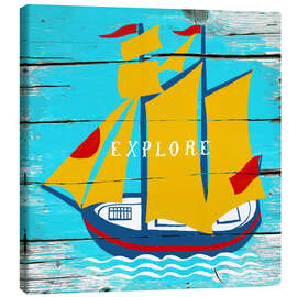 Lienzo Explorer's boat - Marco Marella