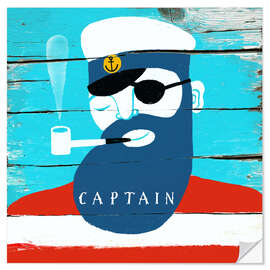 Selvklebende plakat The Boat Captain