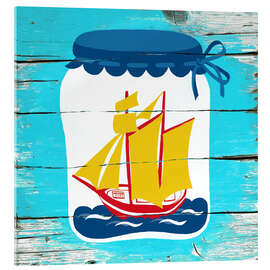 Quadro em acrílico Boat in a jar - Marco Marella