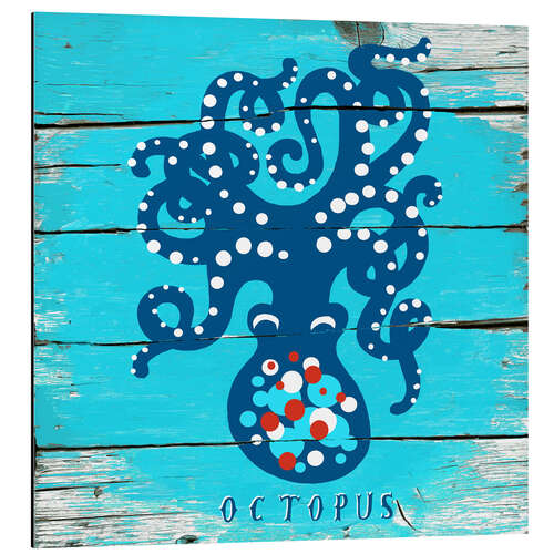 Tableau en aluminium Blue octopus