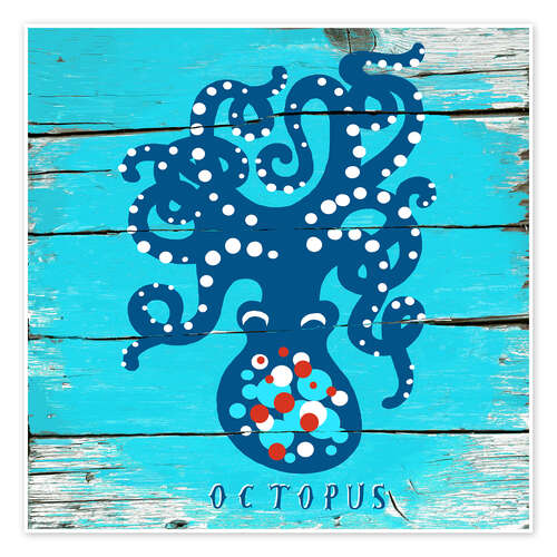 Poster Blue octopus