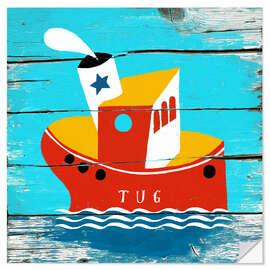 Vinilo para la pared Tug Boat - Marco Marella