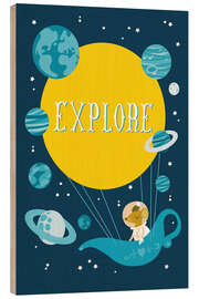 Holzbild Space explorer
