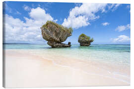 Stampa su tela Mushroom Rocks, Hila'an beach, Guam - Jan Christopher Becke