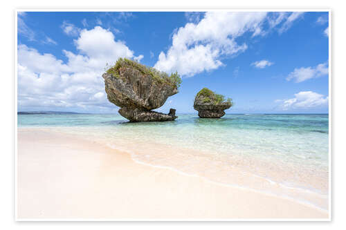 Plakat Mushroom Rocks, Hila'an beach, Guam