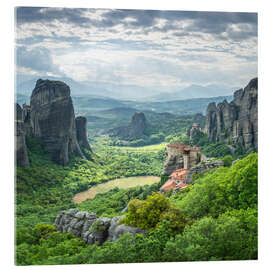Quadro em acrílico Meteora Monastery in Kalambaka, Greece - Jan Christopher Becke