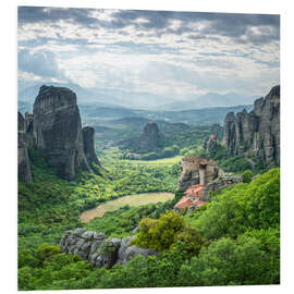 Hartschaumbild Meteora-Kloster in Kalambaka, Griechenland