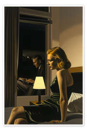 Wandbild Im Motel mit E. Hopper - Frank Daske