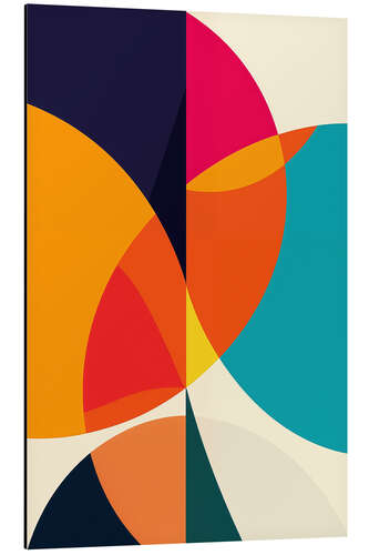 Aluminium print Abstract retro colour play