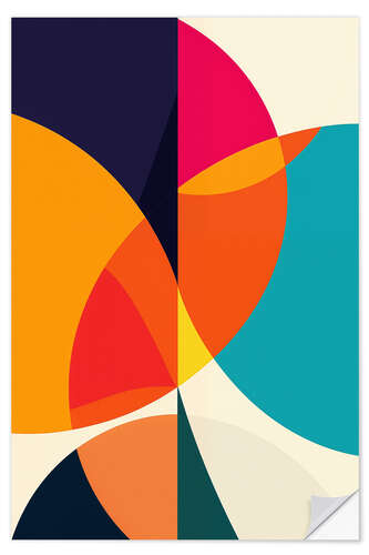 Sticker mural Abstract retro colour play