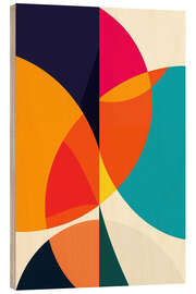 Stampa su legno Abstract retro colour play