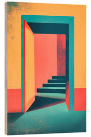 Tableau en bois Open door in pastel - Frank Daske