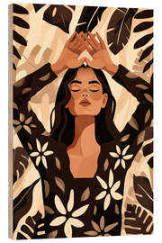 Wood print Holiday and Yoga - Frank Daske