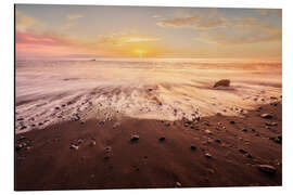 Alubild Abendstimmung am Strand