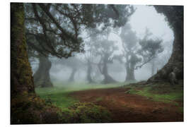 Hartschaumbild Mystischer Morgen im Wald