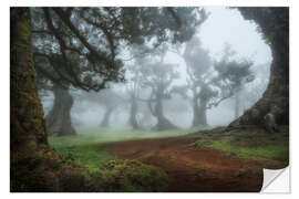 Wandsticker Mystischer Morgen im Wald