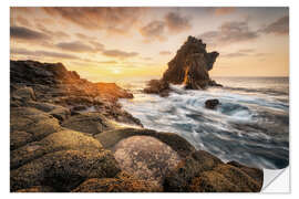 Muursticker Coastal magic at sunrise