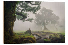 Wood print The whispering of the trees - André Wandrei