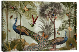 Quadro em tela Exotic peacocks in the jungle I - UtArt