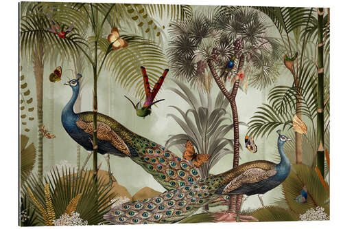 Gallery print Exotic peacocks in the jungle I