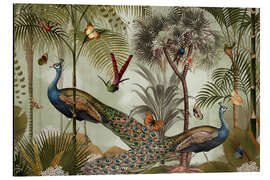 Magnettafel Exotische Pfauen im Dschungel I