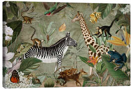 Tableau sur toile African animals in the wild jungle - UtArt