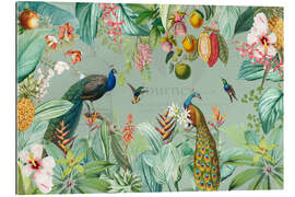 Gallery print Exotic peacocks in the Jungle II