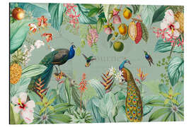 Magnettafel Exotische Pfauen im Dschungel II