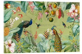 Akryylilasitaulu Exotic peacocks in the Jungle III