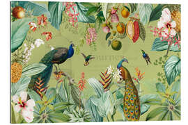 Gallery print Exotic peacocks in the Jungle III